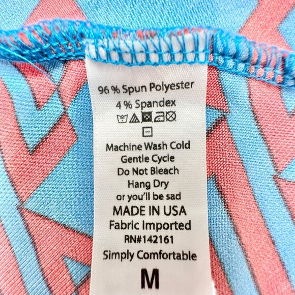 LuLaRoe Azure Skirt Womens M Blue and Red Geometric Print Fun Sassy Comfortable - Picture 5 of 7